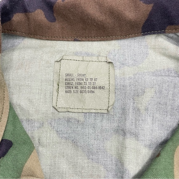 Golden Manufacturing Co Woodland Camo Combat Button Down Coat Size Small Short - Picture 2 of 9